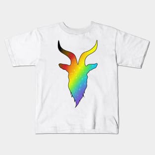 Galaxy Baphomet - LGBTQ+ Pride Kids T-Shirt